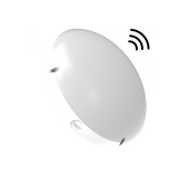 Plafonnier LED Extérieur avec Détecteur HF 12W IP65 Anti-Vandale Hublot Blanc CLAREO V2