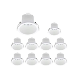 Lot de 10 Spots LED Encastrables D68 6W IP44 Rond Blanc V1