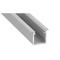 Profilé Aluminium Encastrable 17x18mm 2m - Sans diffuseur